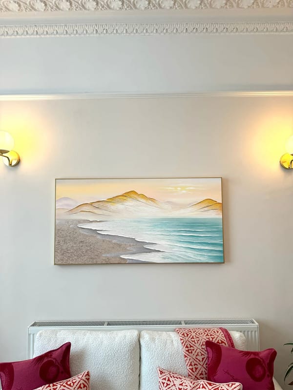 Customer photo review of Colorful Mountain Textured Abstract Painting #MT003
