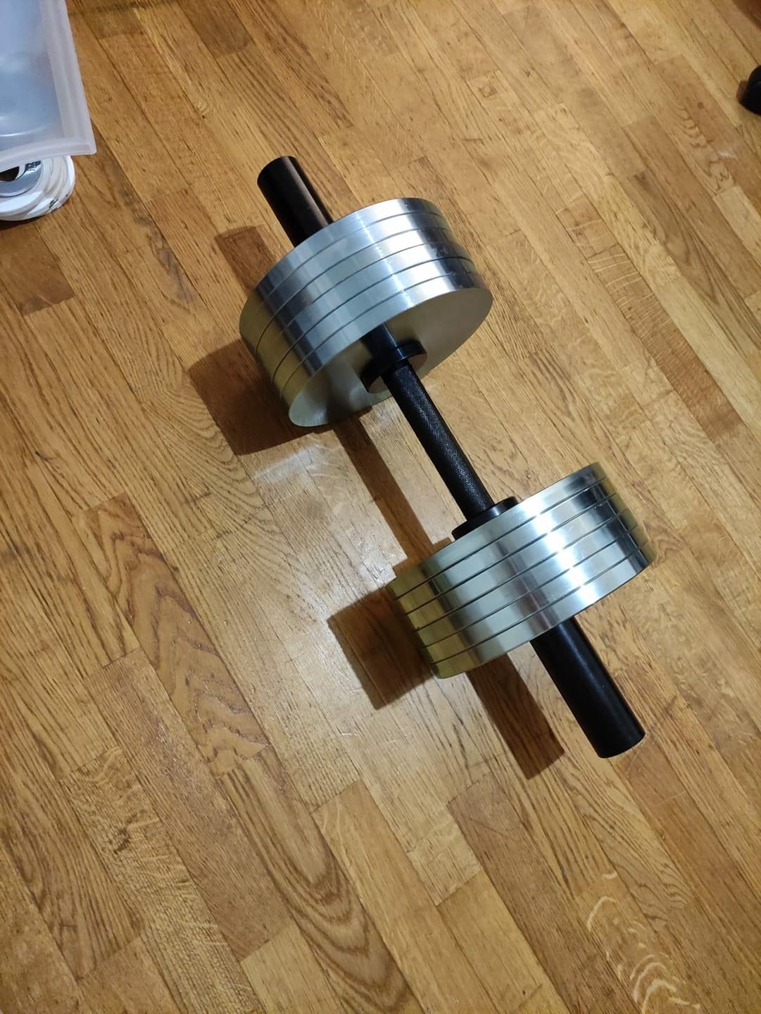 Customer photo review of Powerlifting Steel Plates - Extra Thin