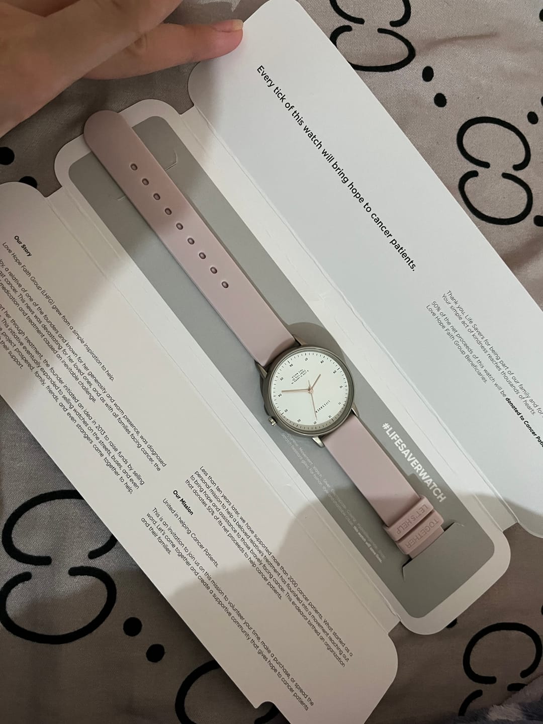 Customer photo review of Life Saver Watch 4.0 – Pink