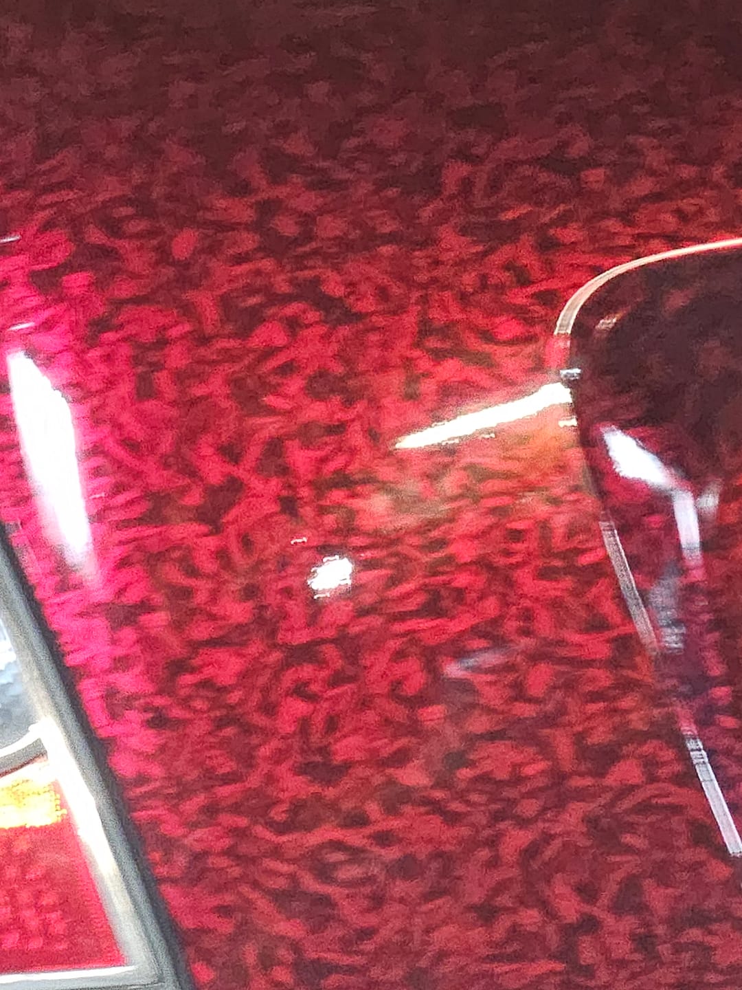 Customer photo review of Red Forged Carbon Fiber Vinyl Wrap