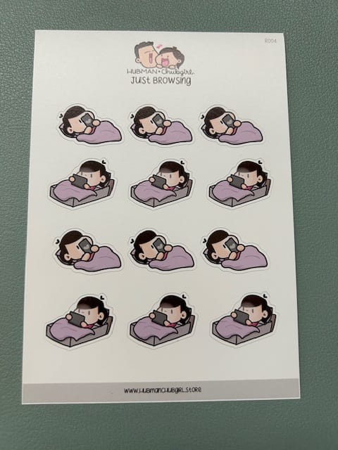 Customer photo review of Just Browsing Planner Stickers