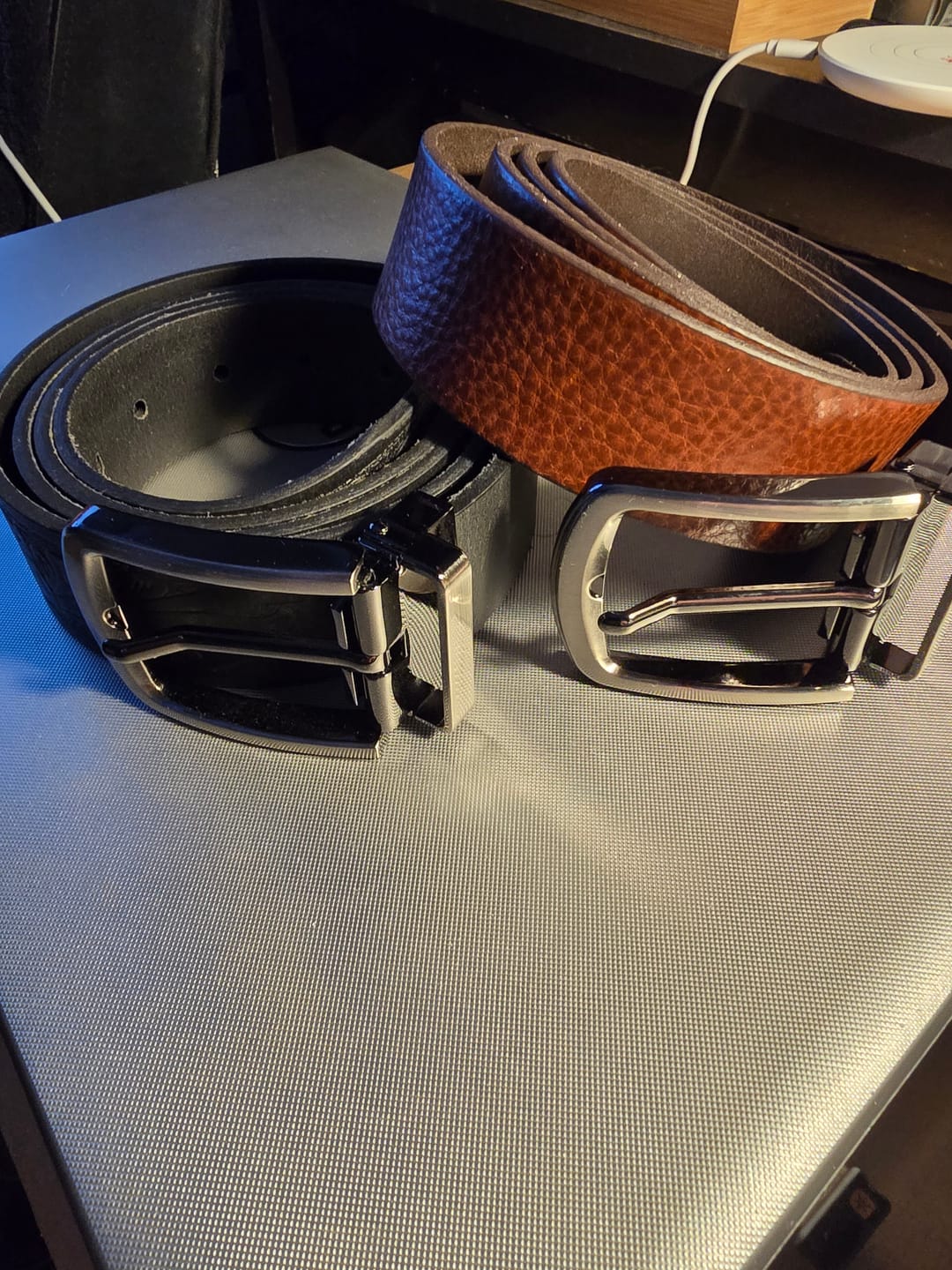 Customer photo review of Mystery Box  - Two Less Than Perfect Full-Grain Leather Belts