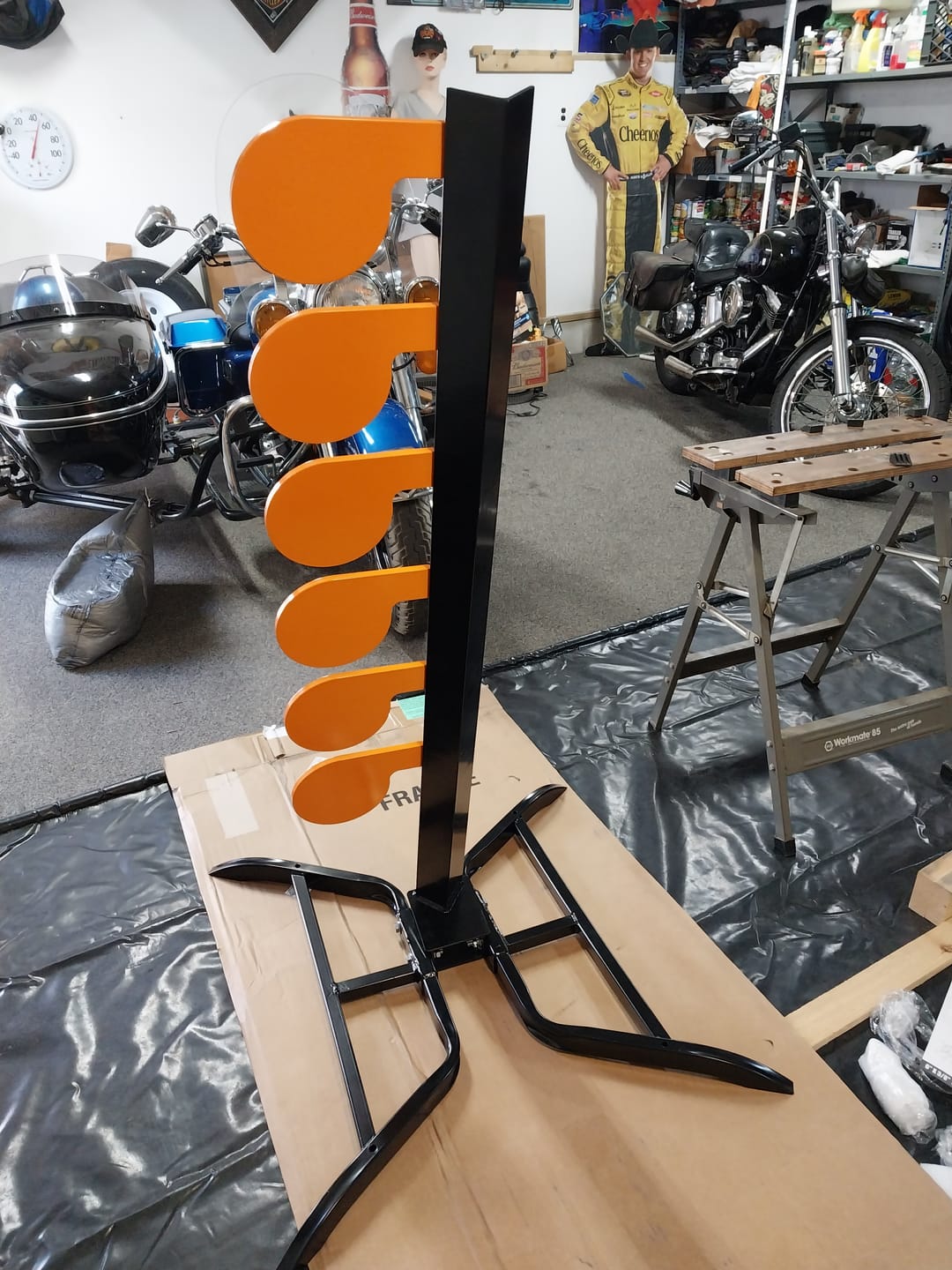 Customer photo review of 6" x 3/8" AR500 Steel Target Dueling Tree Stand
