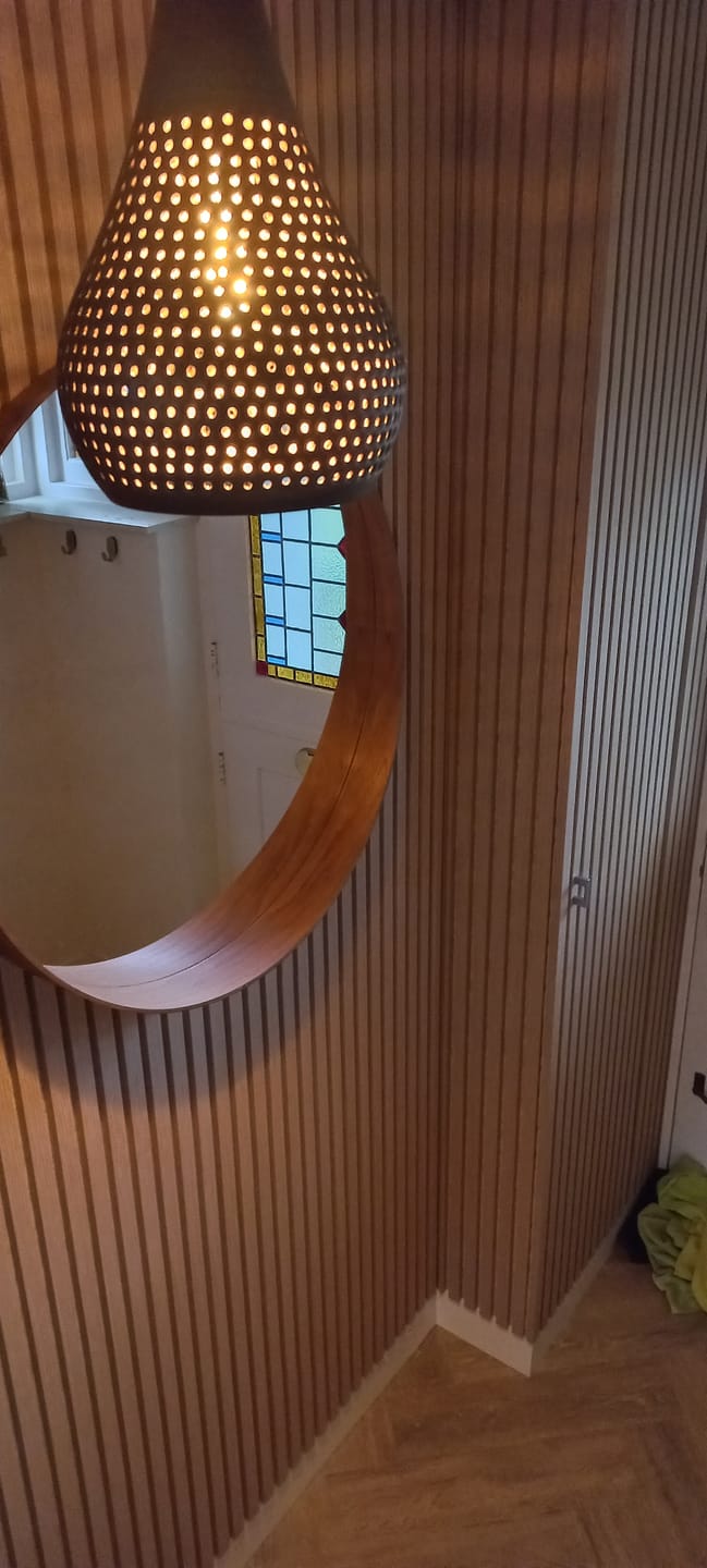 Customer photo review of AkuPanel Naturel Eiken-Hout met Grijs Vilt | 240cm x 60cm | 3-zijdig écht houtfineer