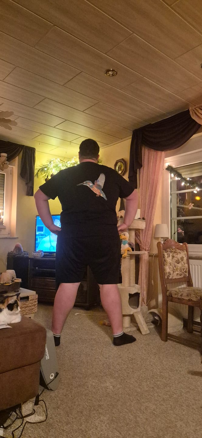 Customer photo review of Eisvogel Bio Männer T-Shirt Backprint