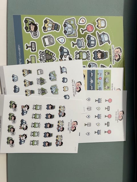 Customer photo review of Roadtrip Sticker Set