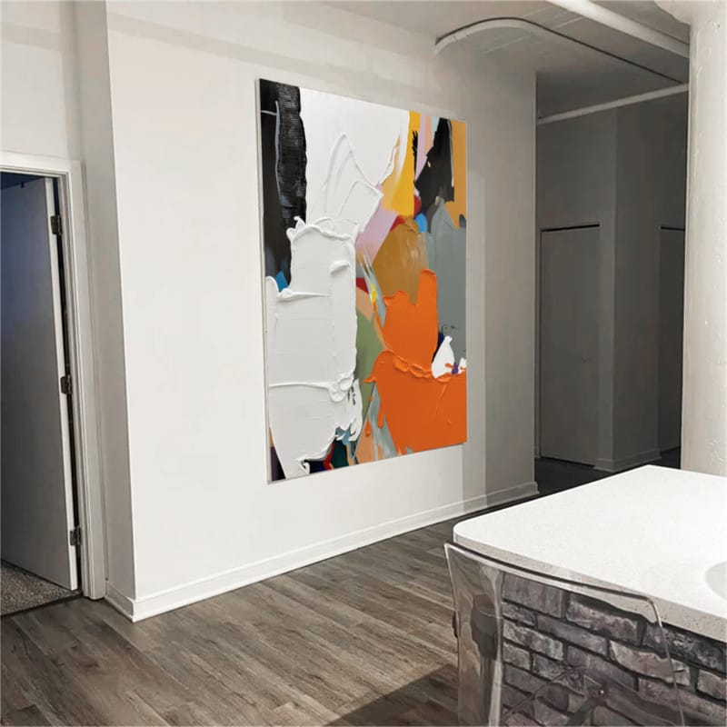Customer photo review of Abstract Textured Painting Canvas #AT002