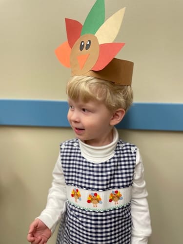 Customer photo review of Sweet Turkey Navy Gingham Smocked Longall