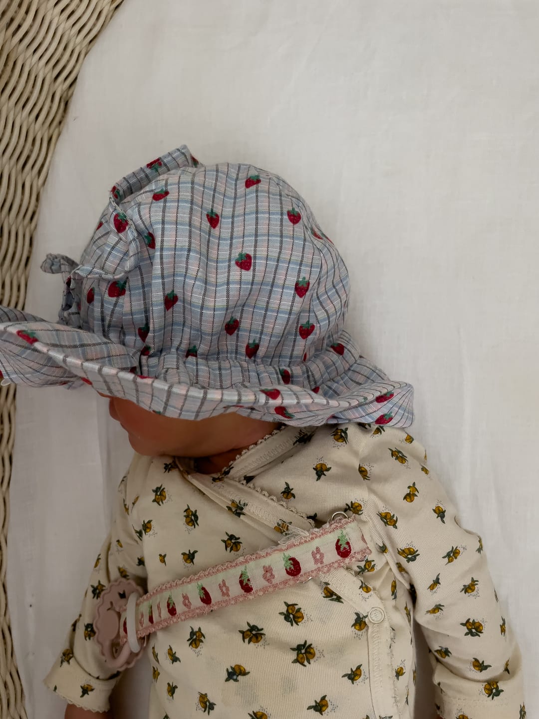 Customer photo review of Poet Baby Sunhat Strawberry Check