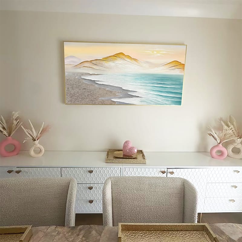Customer photo review of Colorful Mountain Textured Abstract Painting #MT003