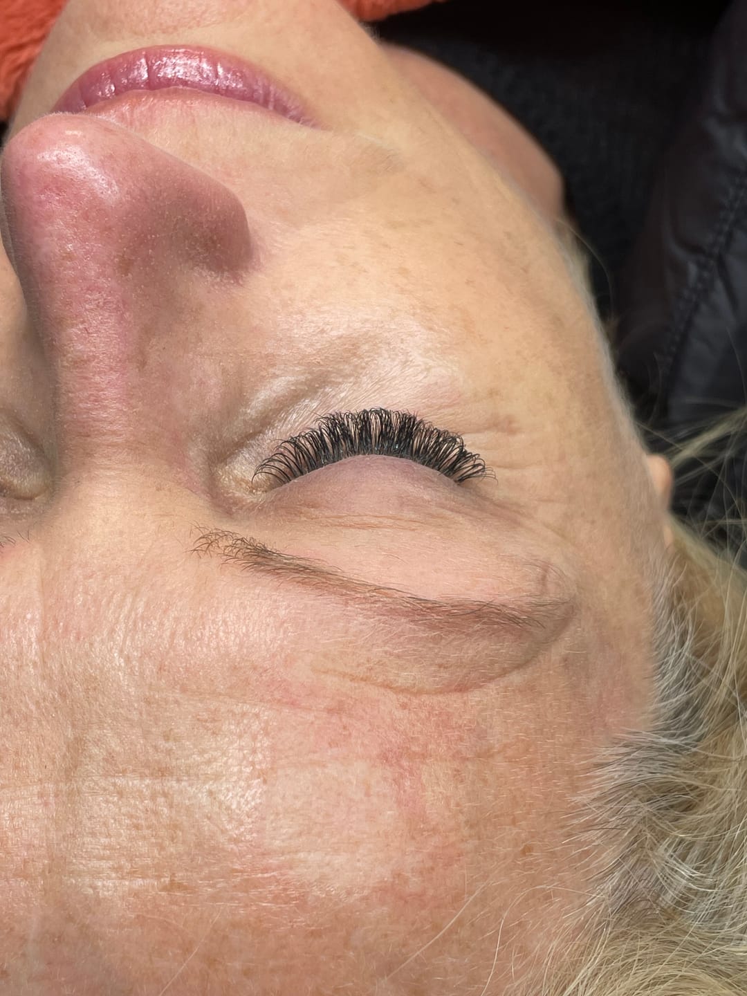 Customer photo review of Dark Volume Lashes