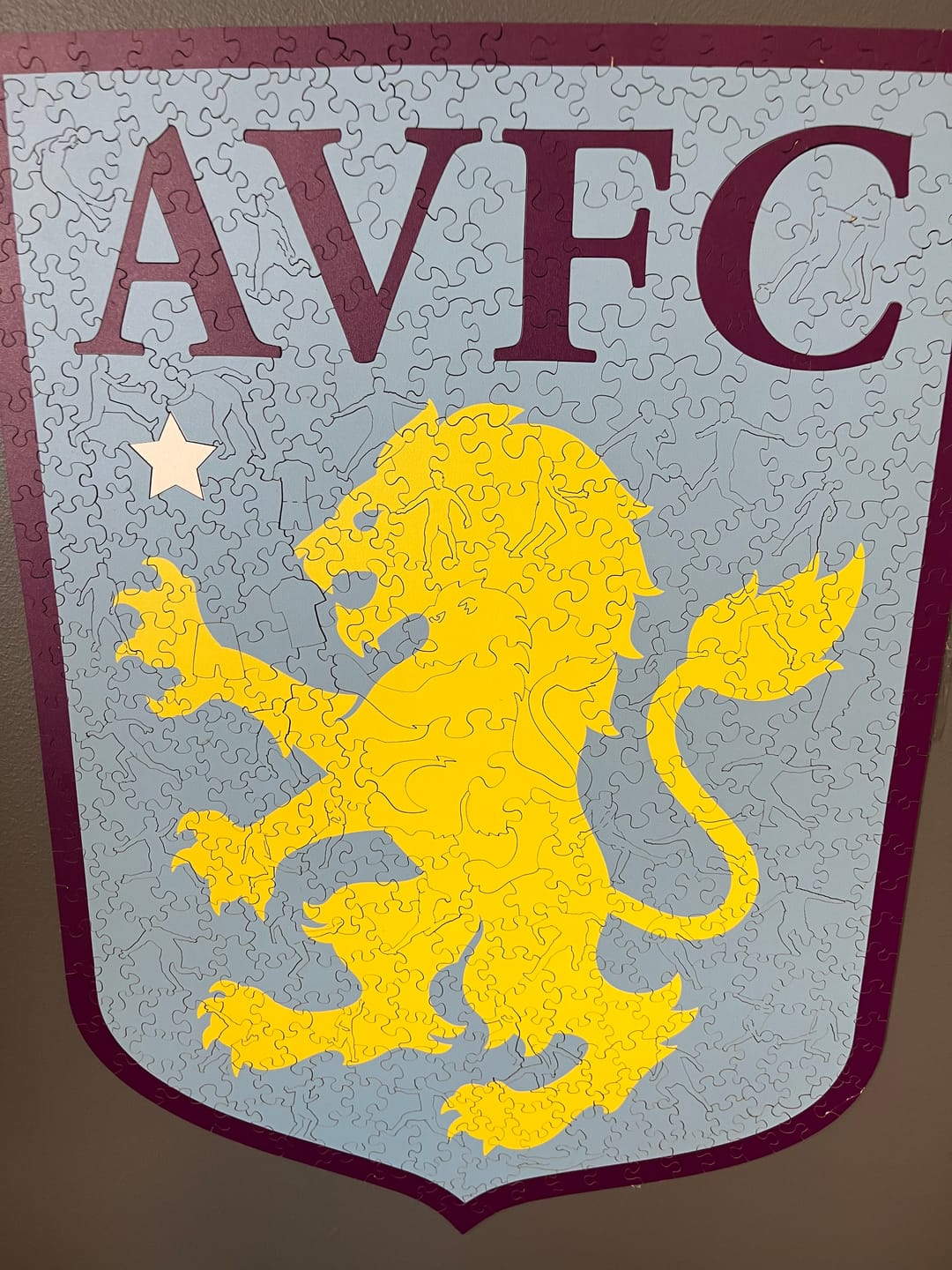 Customer photo review of Aston Villa FC® Logo - Wooden Puzzle