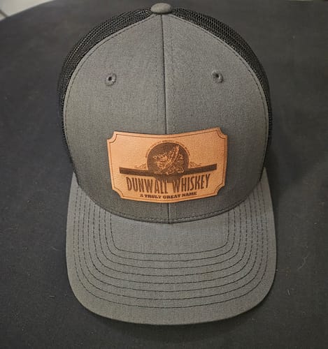 Customer photo review of Custom Leather Patch Trucker Hat - Richardson 112