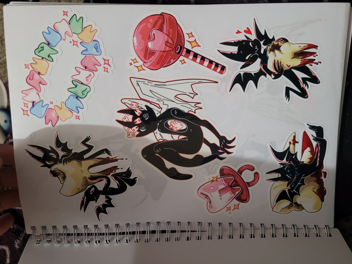 Customer photo review of Tooth Demon Stickers
