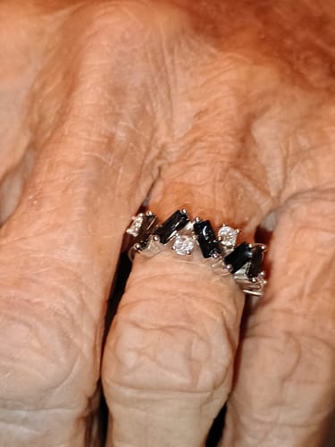 Customer photo review of Nobody Has It All Together Black Band Ring