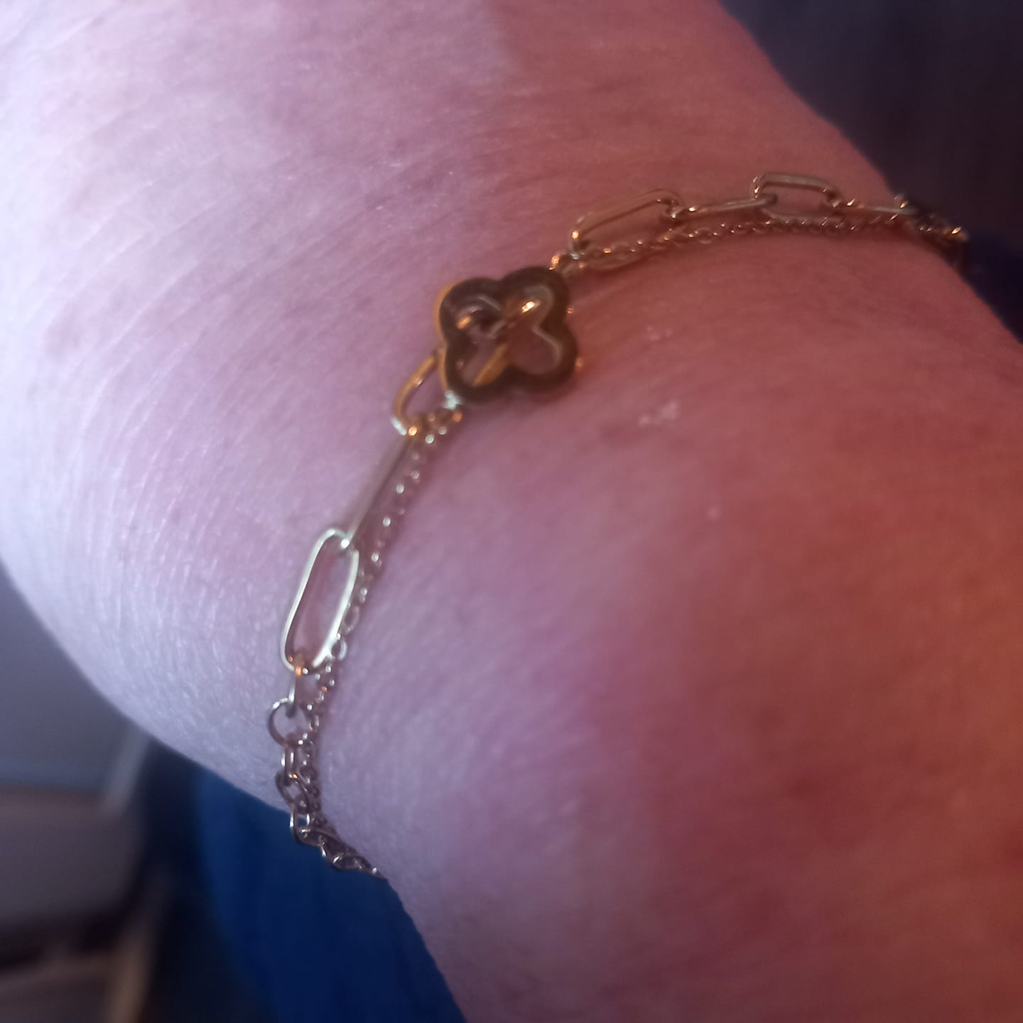 Customer photo review of Pavé Clover Bracelet