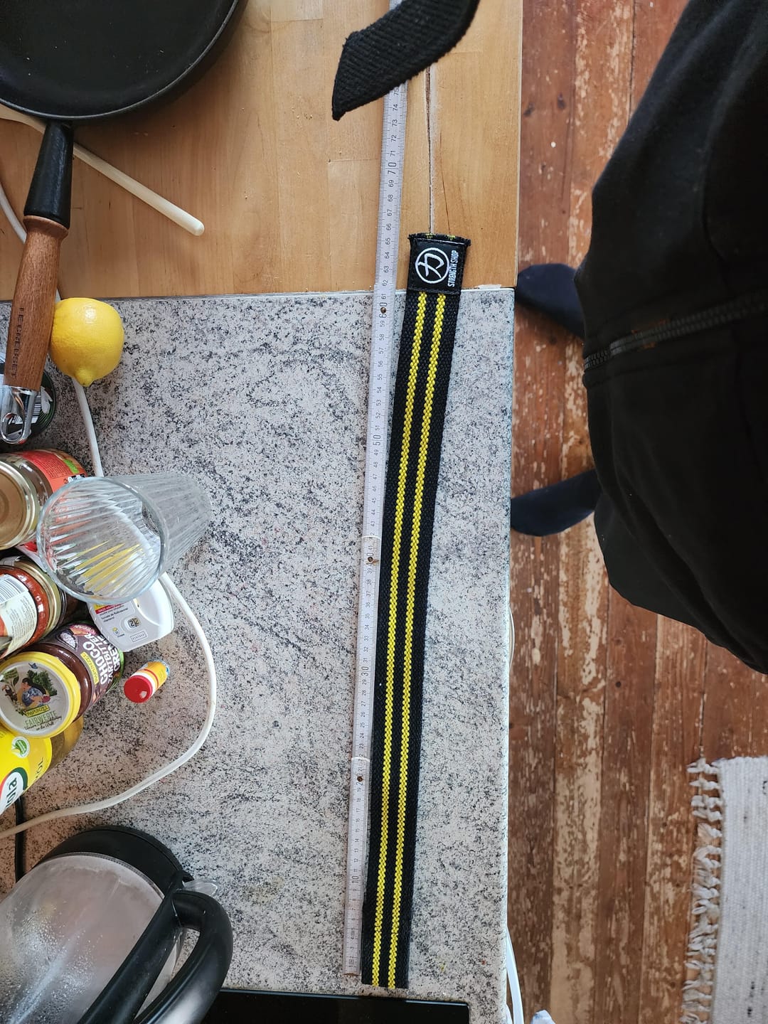Customer photo review of Heavy Duty Extra Long Lifting Straps - Cotton