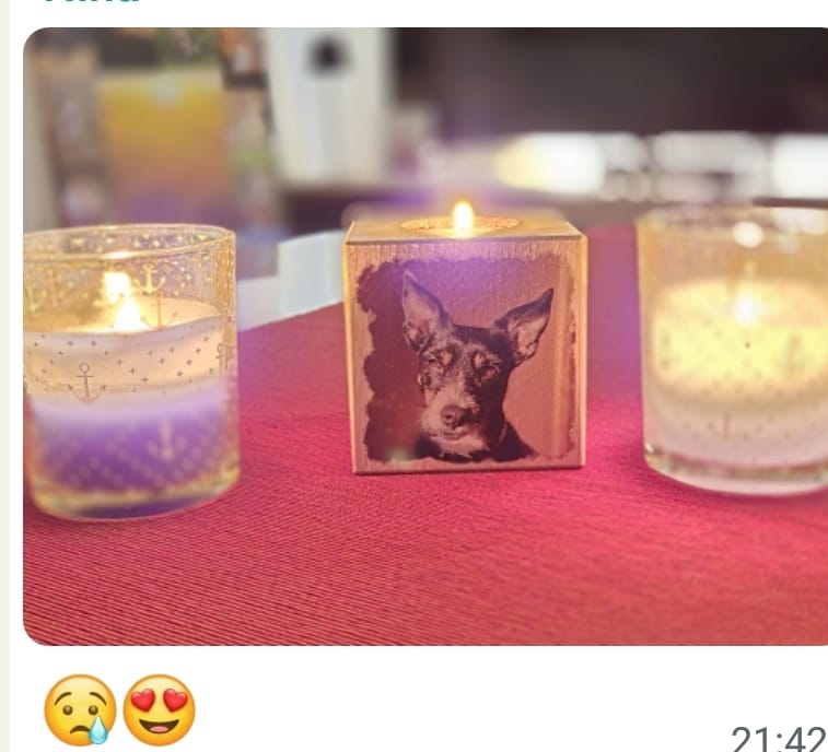 Customer photo review of Dein Foto - Individueller Kerzenwürfel