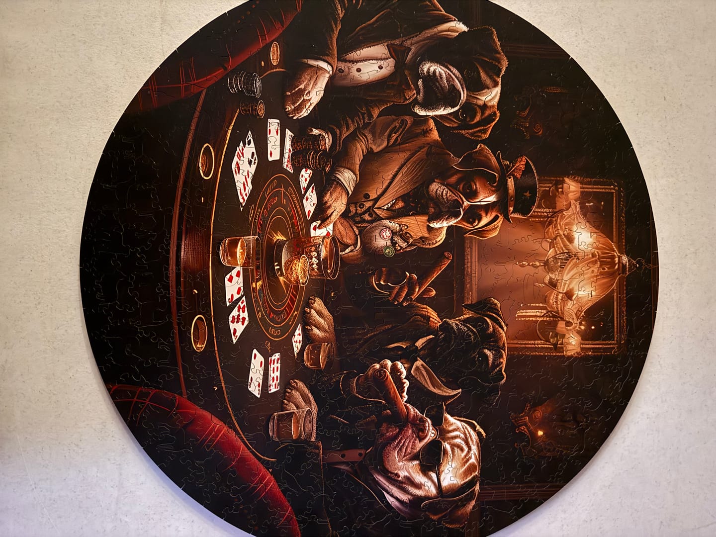Customer photo review of Dogs Playing Poker - Wooden Puzzle