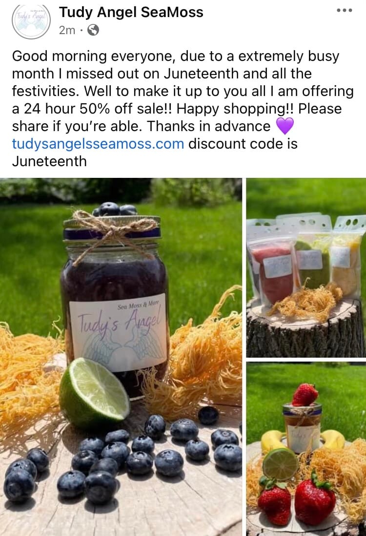 Customer photo review of Wildcrafted Sea Moss from the pristine waters of St. Lucia