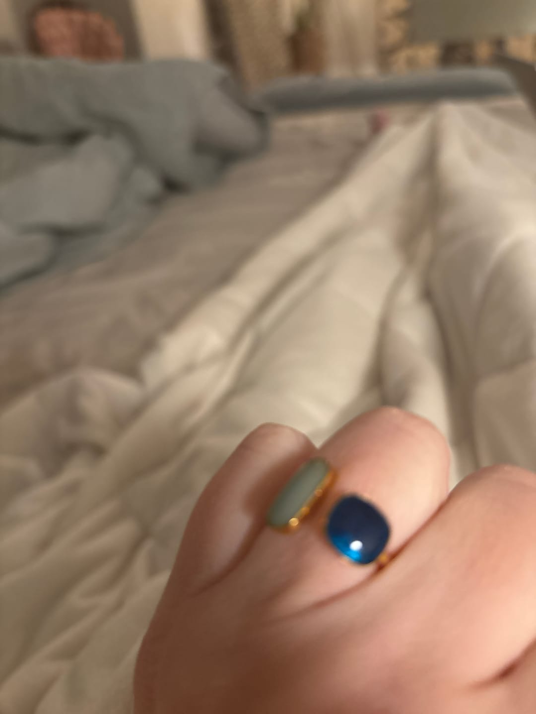 Customer photo review of Aquamarine Wrap Ring