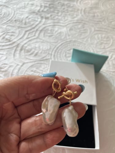 Customer photo review of NARA - Baroque Pearl Earrings
