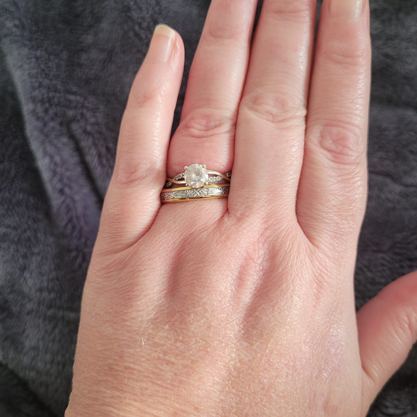 Customer photo review of The Golden Steel Wonder Ring Set
