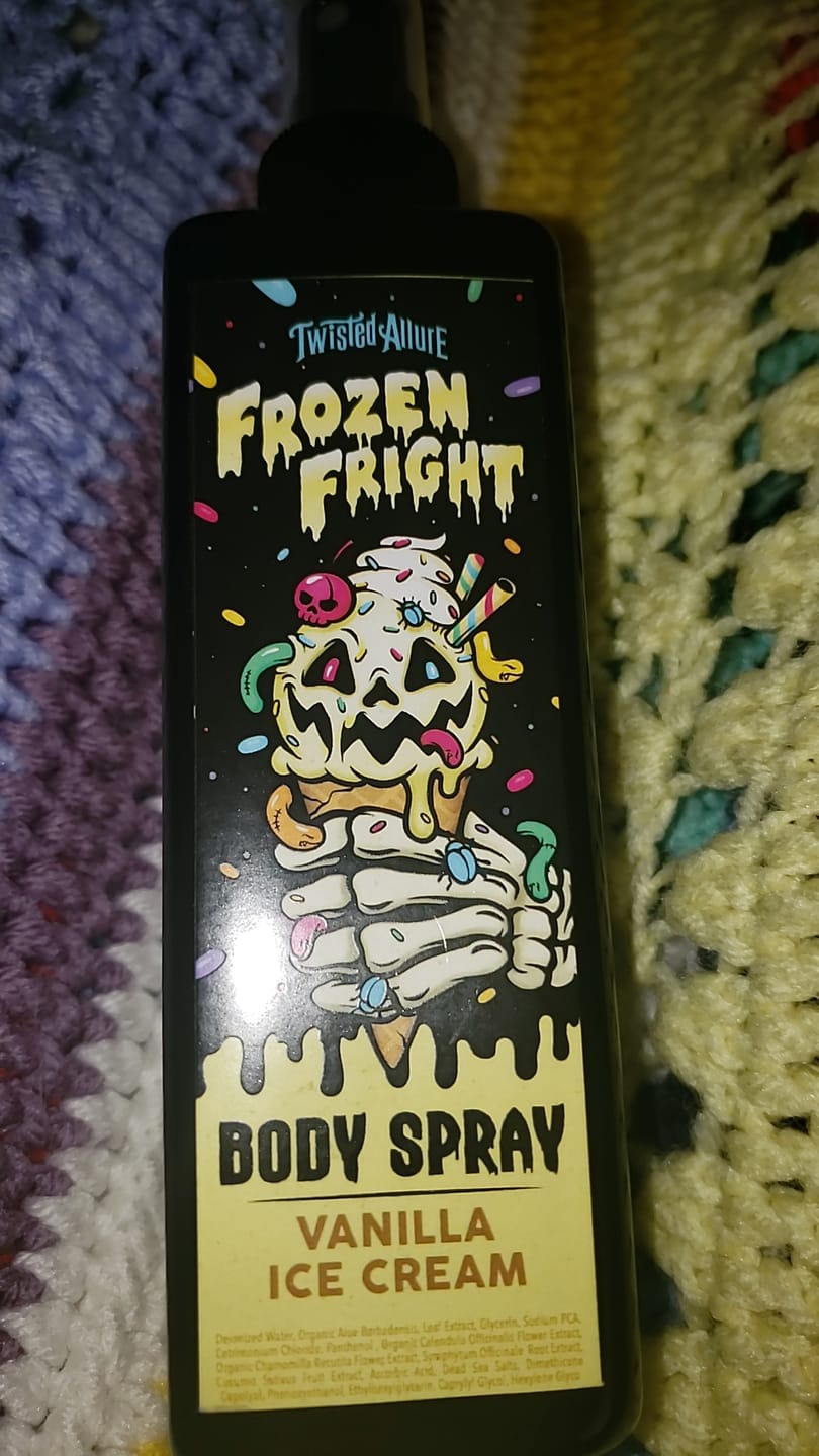 Customer photo review of Frozen Fright Body Spray