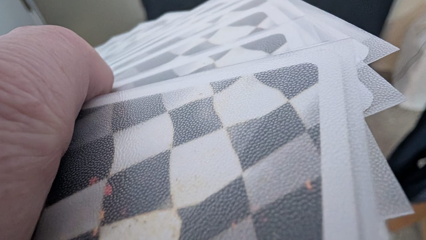 Customer photo review of Clear Matte Standard American Card Sleeves