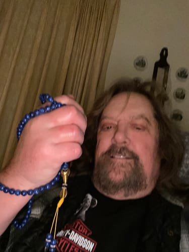 Customer photo review of Lapis Lazuli Third Eye Mala