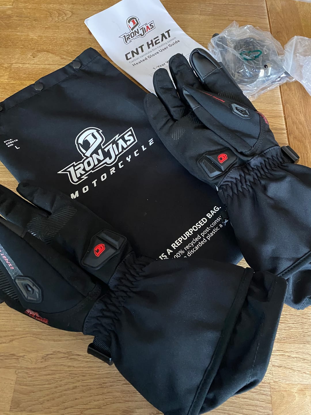 Customer photo review of IRONJIAS Winter Waterproof Rechargeable Heated Motorcycle Gloves | JIA13H