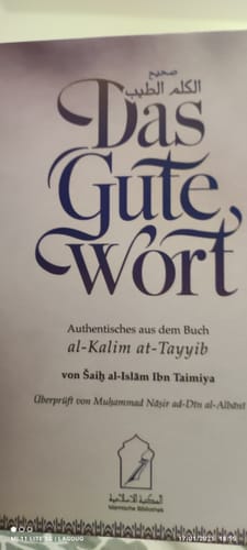 Customer photo review of Das Gute Wort - Sahih al-Kalim at-Tayyib