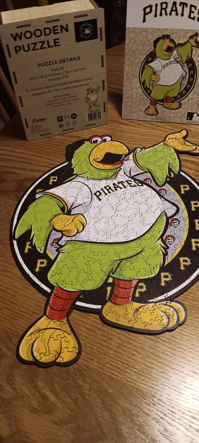 Customer photo review of Pittsburgh Pirates™ Mascot - Wooden Puzzle
