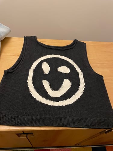 Customer photo review of Old Skool Cotton Tank Top - Charcoal