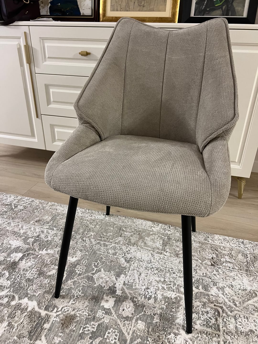 Customer photo review of Scaun K543, bej/negru, stofa clasica/metal, 55x60x87 cm