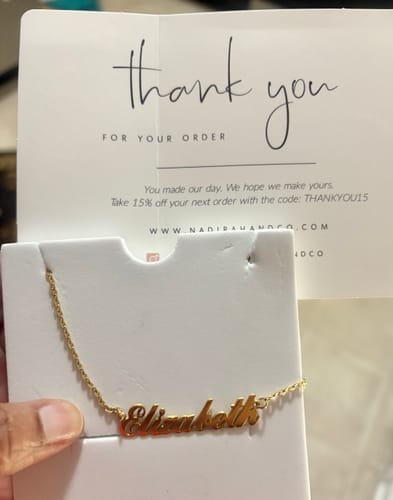 Customer photo review of Personalized Name Necklace