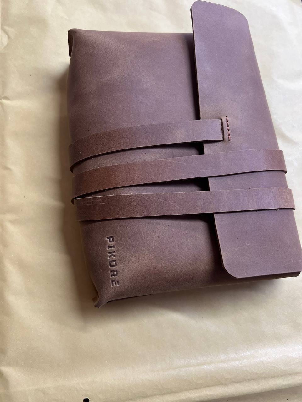 Customer photo review of Leather Book Sleeve