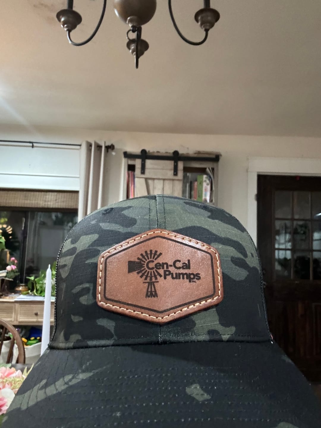 Customer photo review of Richardson 862 Camo Custom Leather Patch Hat