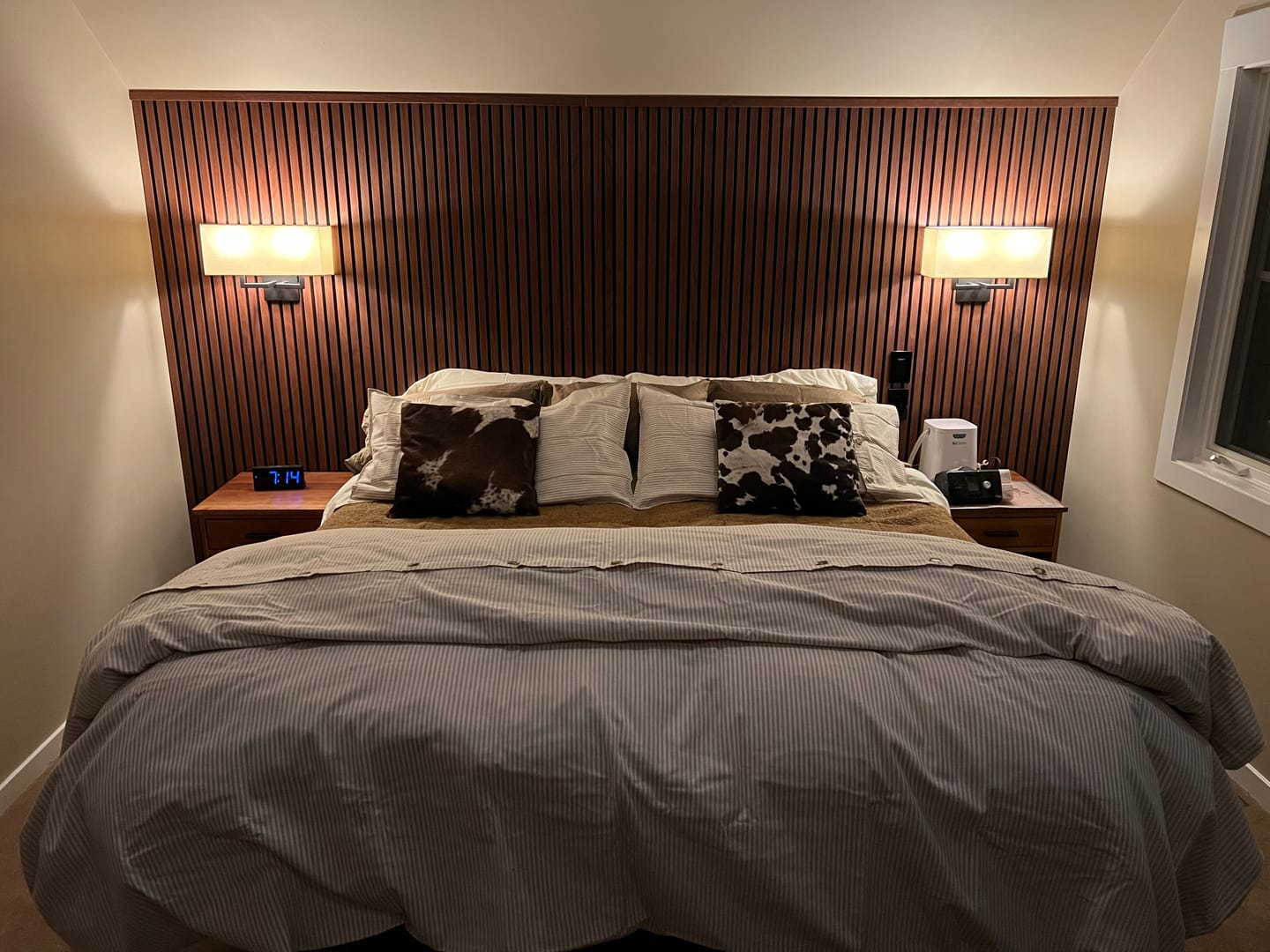 Customer photo review of Natural Walnut Acoustic Slat Panels