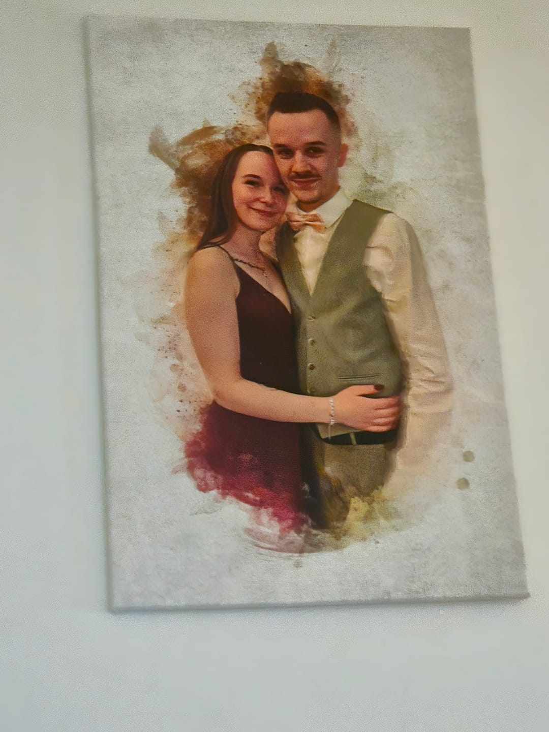 Customer photo review of Dein Hochzeitsfoto als Aquarell Poster | Geschenk zur Hochzeit