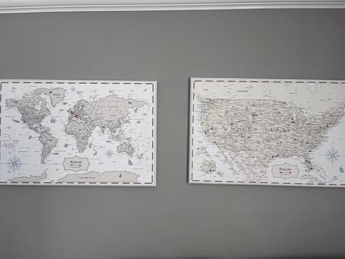Customer photo review of Pinnable USA Journey Map • Ivory