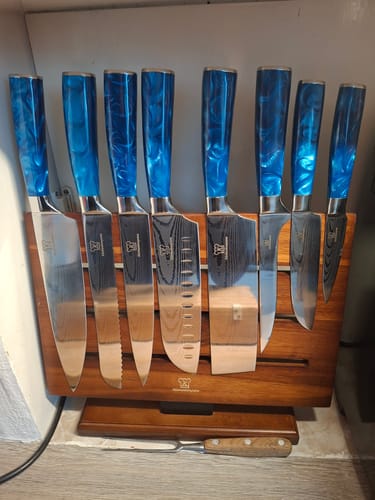 Customer photo review of Asiatisches Messerset und Messerblock + Gratis Kochkurs & E-Book (NTV Deal)