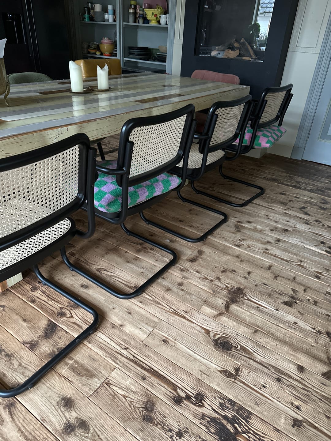 Customer photo review of Workliving Bas Eetkamerstoel - Rotan Design Zwart - Met Armleggers