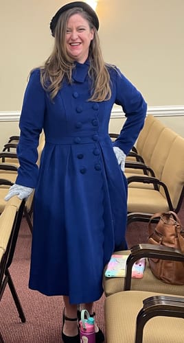 Customer photo review of 1940s swing long wool coat  3187
