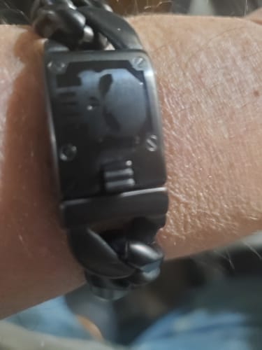 Customer photo review of Holiday Offer : VINDICTA VENGEANCE - Wrath & Justice Cuban Link Black Bracelet : Helps Pair Veterans With A Service Dog or Shelter Dog