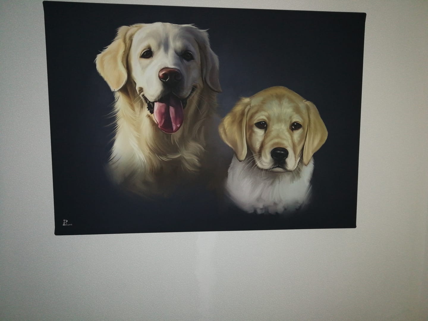 Customer photo review of Handgemaltes Haustierportrait auf Premium Leinwand im Realistischen Stil