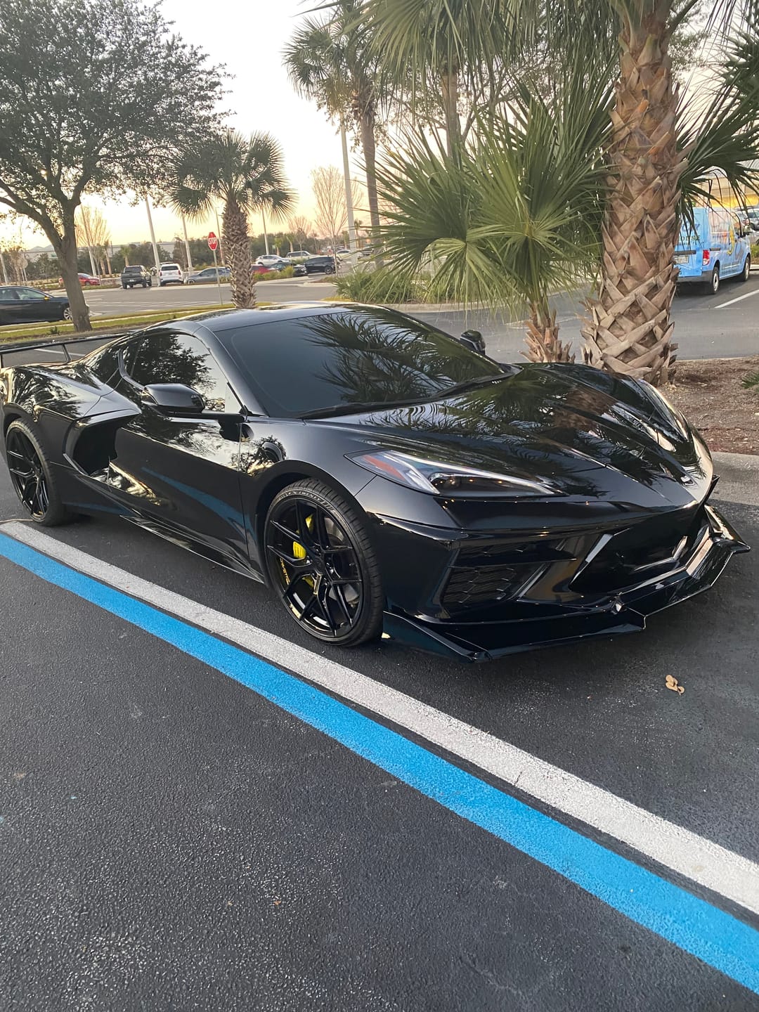 Customer photo review of Corvette C8 Extended Front Splitter (5-Piece version)