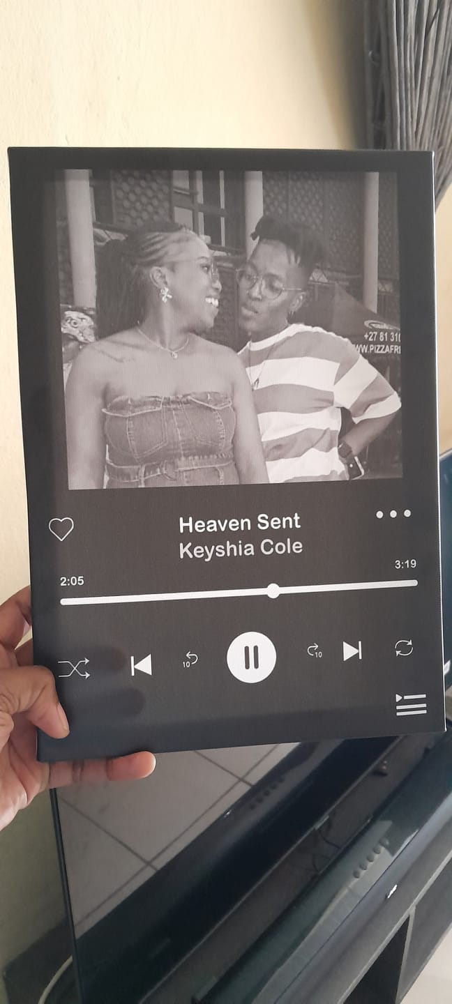 Customer photo review of Spotify Song Canvas