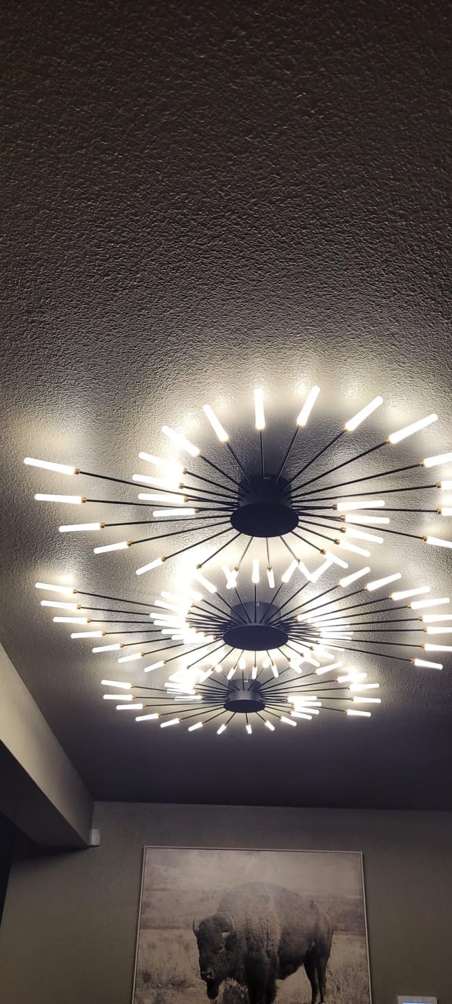 Customer photo review of WOMO Firework Starburst Flush Mount Ceiling Light-WM1000