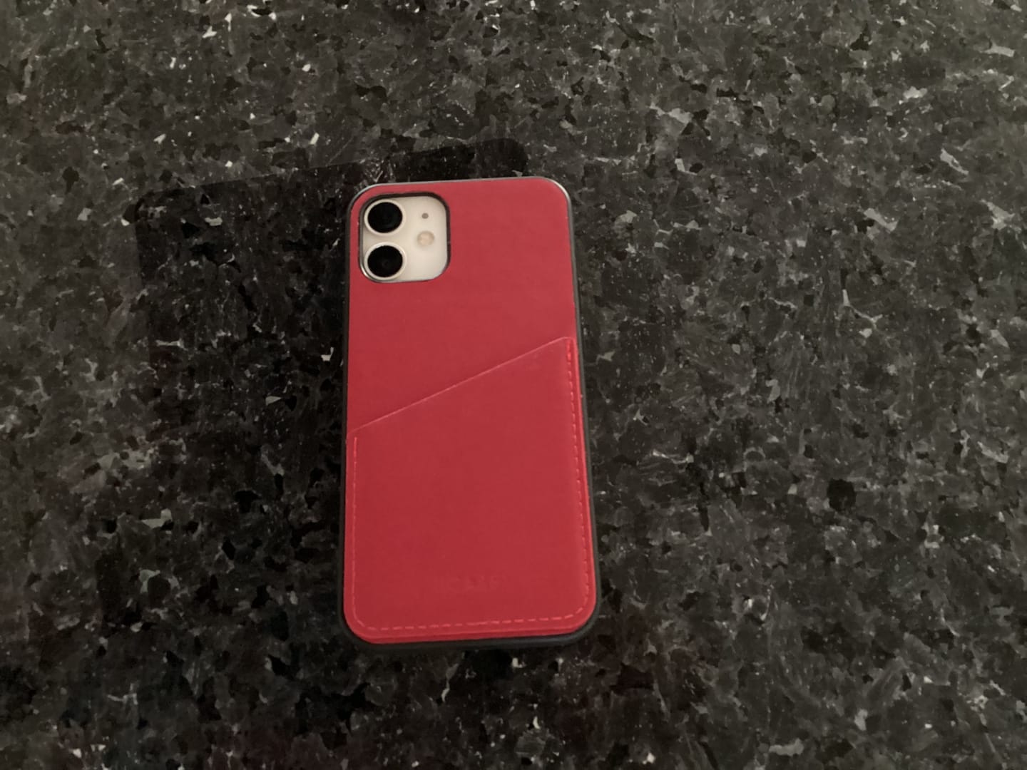 Customer photo review of Premium Genuine Leather Slim Back Card Slot iPhone Case